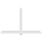 Ekena Millwork Eugene Architectural Grade PVC Gable Bracket, 108"W x 67 1/2"H x 4"D x 6"F, 15/12 Pitch GBP108X68X0406EUG00 - alternate 2